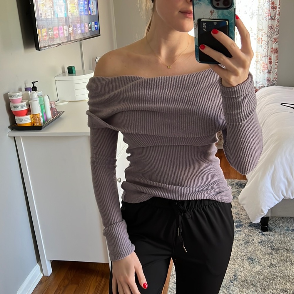 Free people off the shoulder shirt